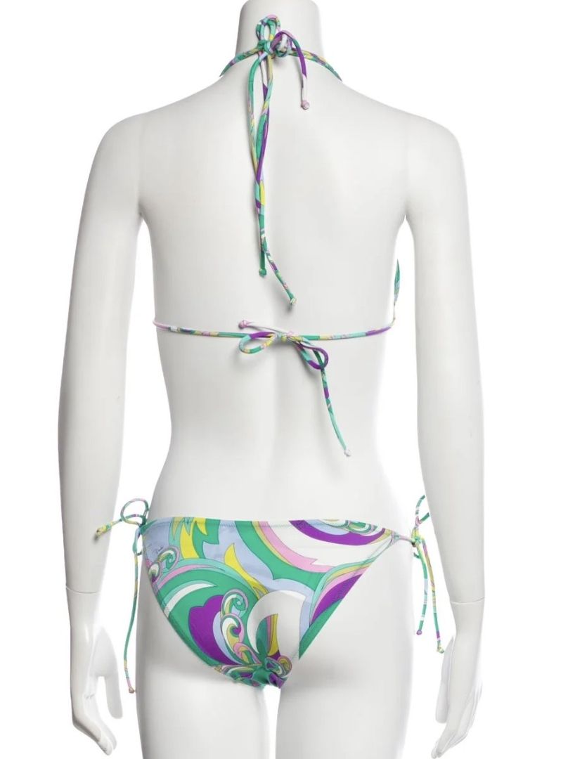 EMILIO PUCCI Print Bikini Set with Matching Pouch