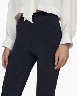 SANDRO "Clotilde" Rhinestone Embellished Leggings