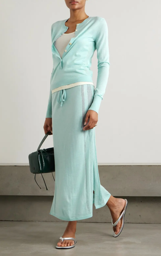 DIOTIMA barton pointelle-knit cashmere set