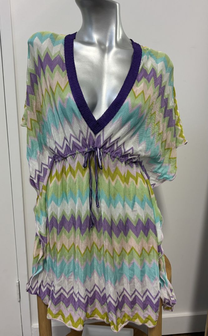 Missoni Mare Zig Zag Tshirt Dress Beach Cover Up