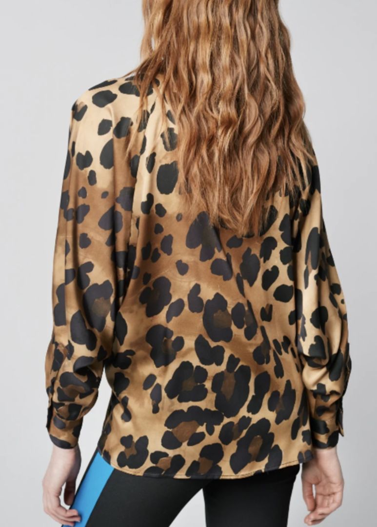 Smythe Leopard Wrap Blouse