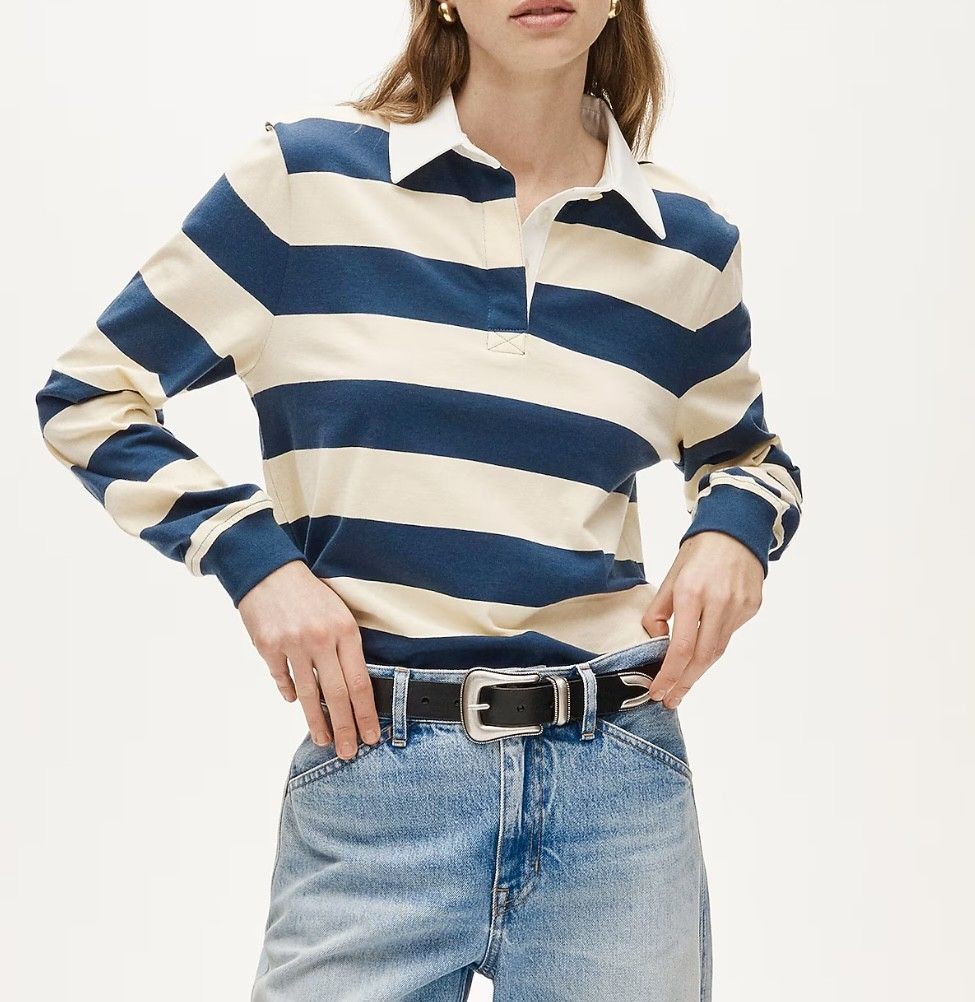 J Crew Striped Polo