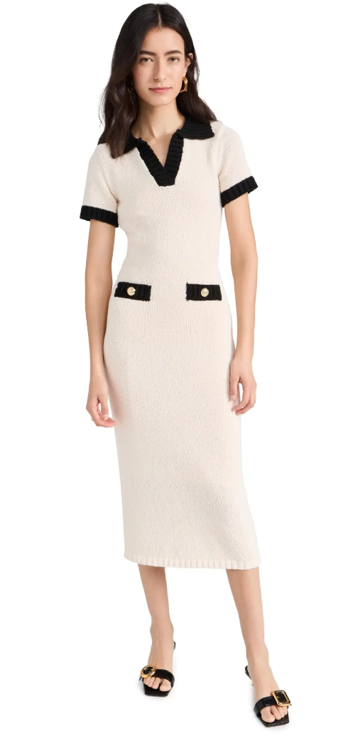 endless rose crochet knit collared dress