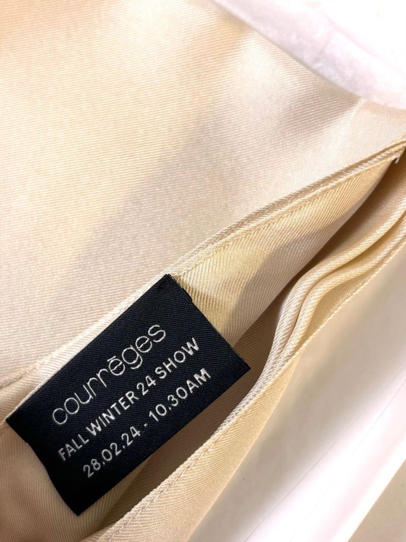 COURRÈGES Fall Winter 2024 Show Logo Scarf/Pocket Square with Box