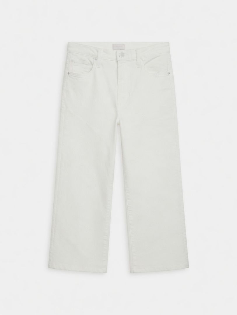 Mother The Rambler Zip Ankle Jeans in White