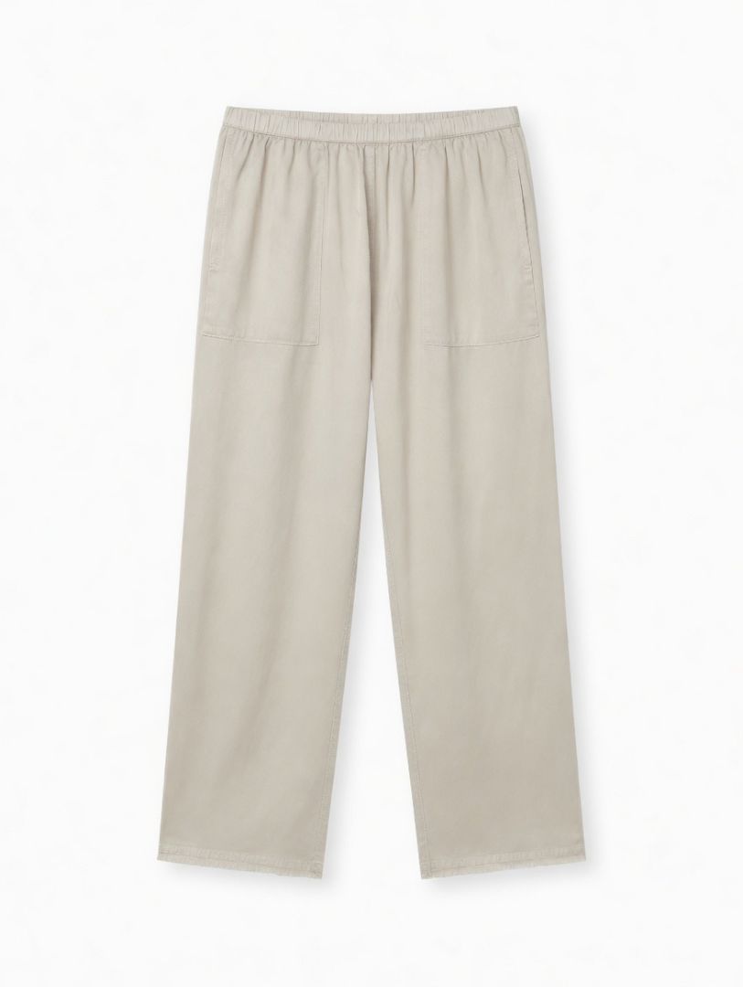 Pharaoh Silk Silver Wide Leg Pants