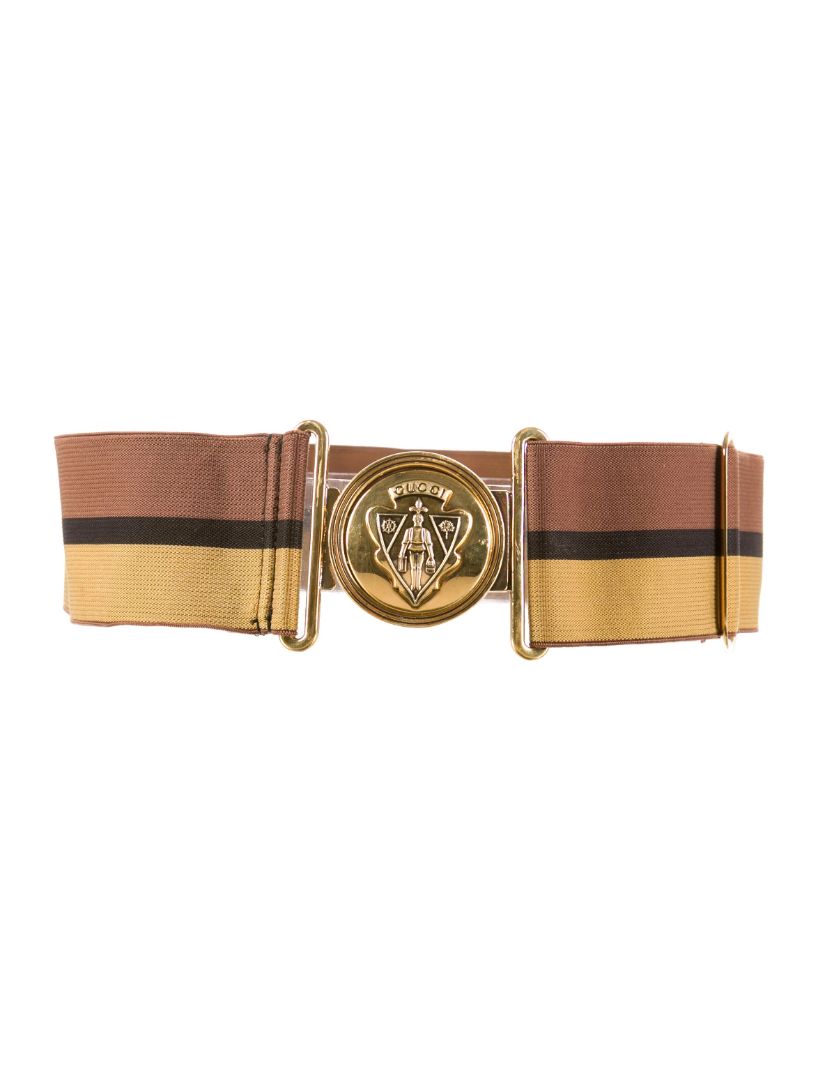 GUCCI HYSTERIA BELT IN BROWN AND GOLD