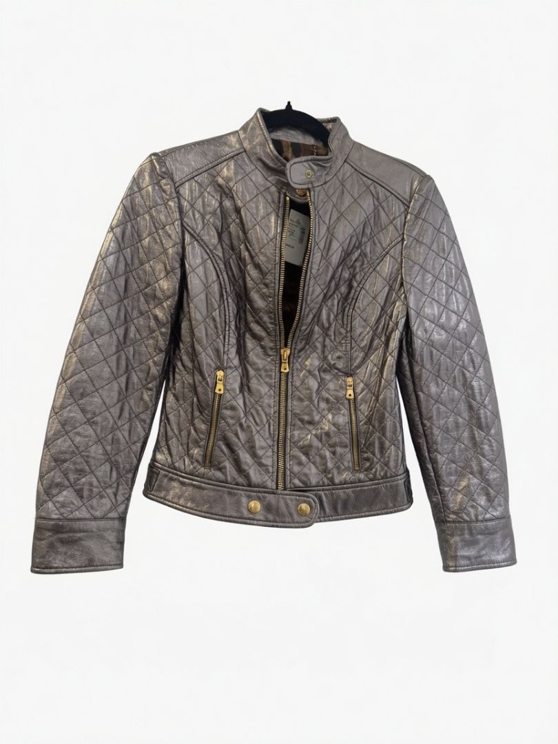 DOLCE & GABBANA black and brown tweed jacket with silver tinsel NWT check tartan