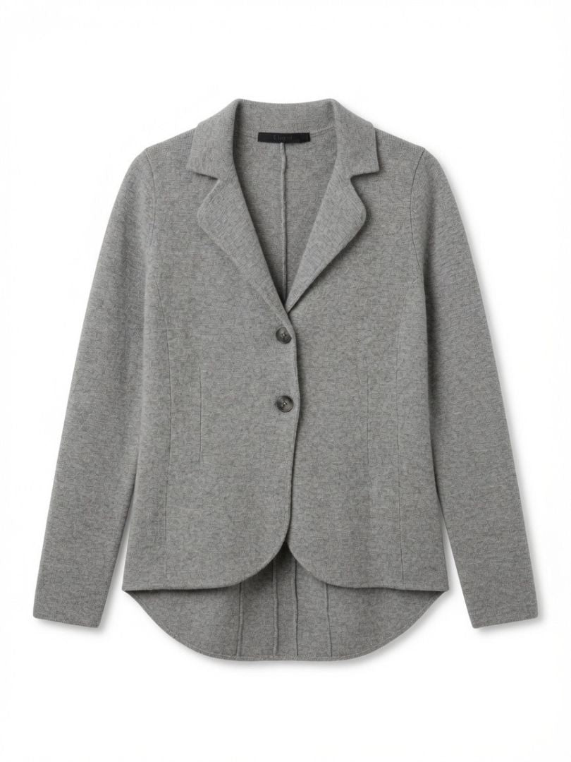 RAFFI grey knit cashmere blazer/cardigan