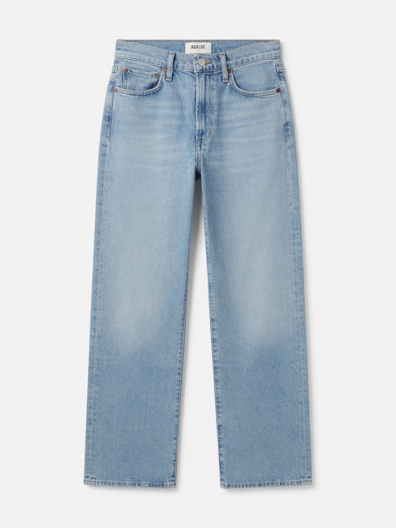 AGOLDE Harper jean, blue straight/baggy leg