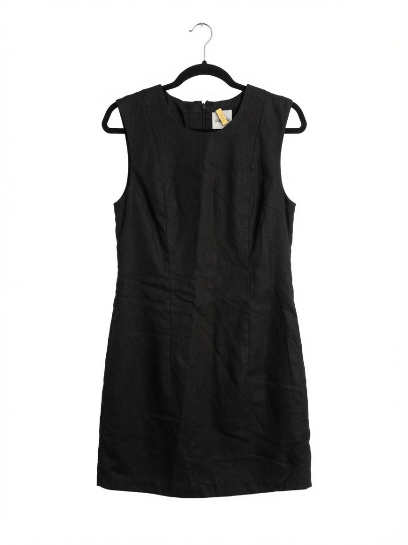 Posse Black Sleeveless Linen Dress