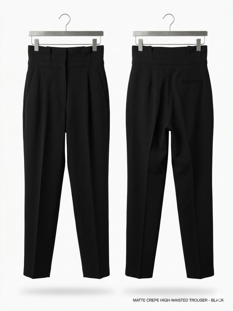 VERSACE black pants with ruffle waist