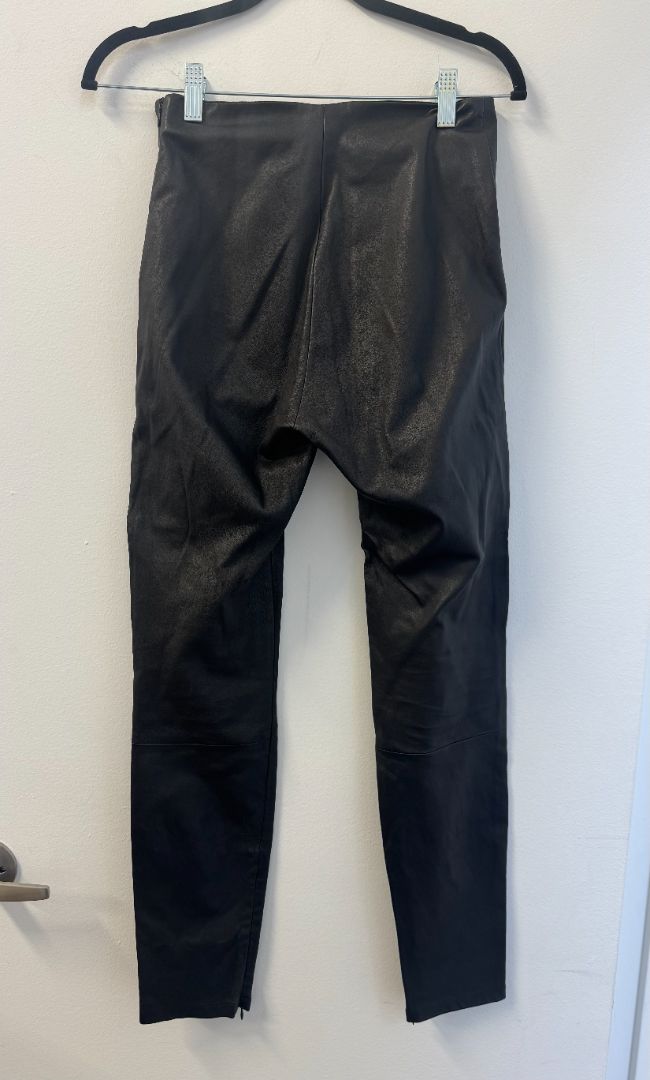 LA PERLA black 100% lamb leather leggings