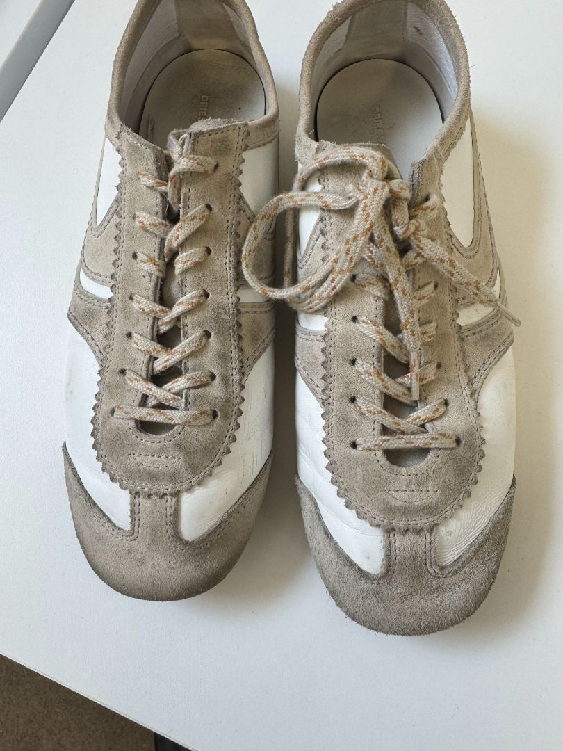 DRIES VAN NOTEN taupe/white sneakers