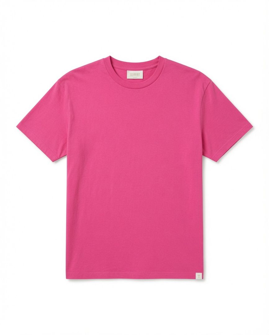 TKEES 3 piece pink set, drop crotch sweats, baggy tshirt, crew neck