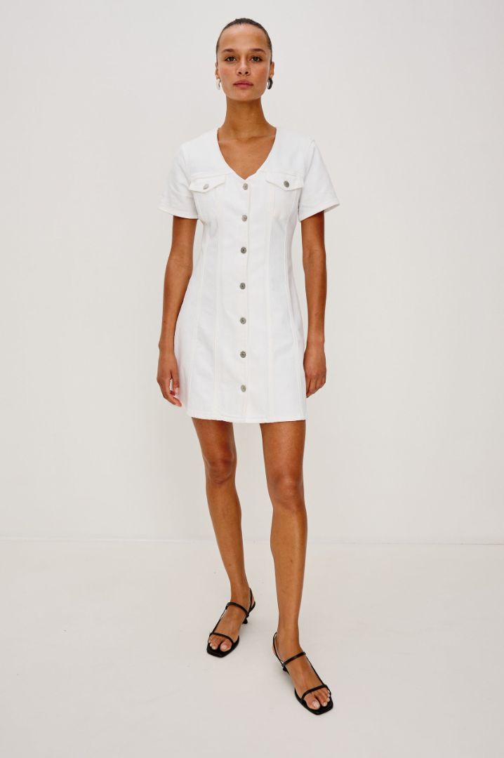Rails Saratoga White Denim Mini Dress