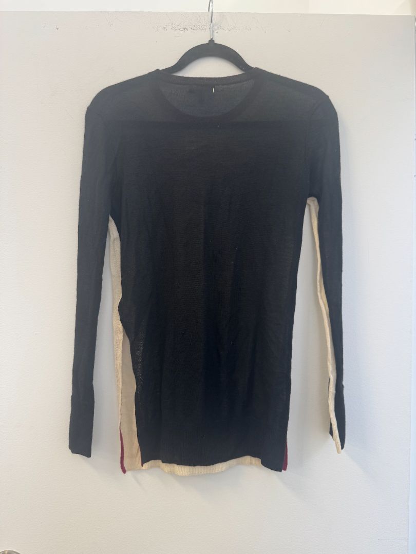 RAG & BONE cashmere longsleeve, cream front black back