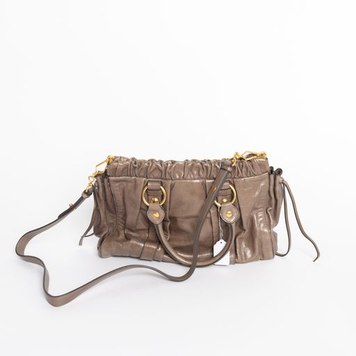 Miu Miu Pleated Leather Purse