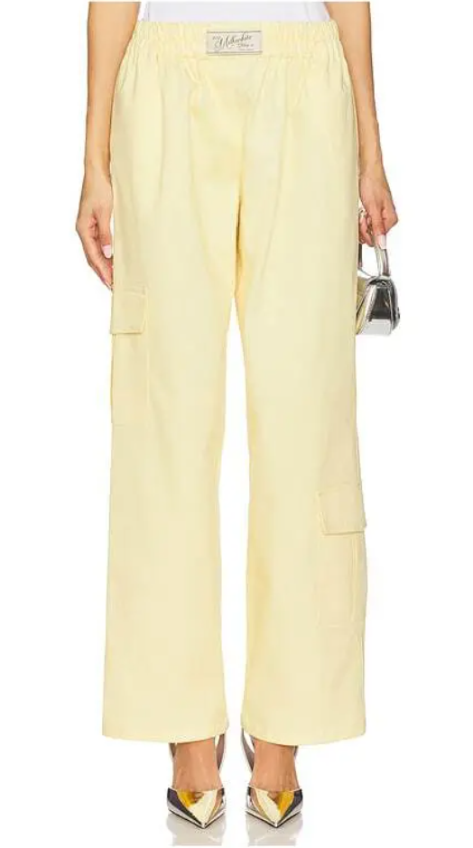 MILKWHITE wide-leg cargo pants