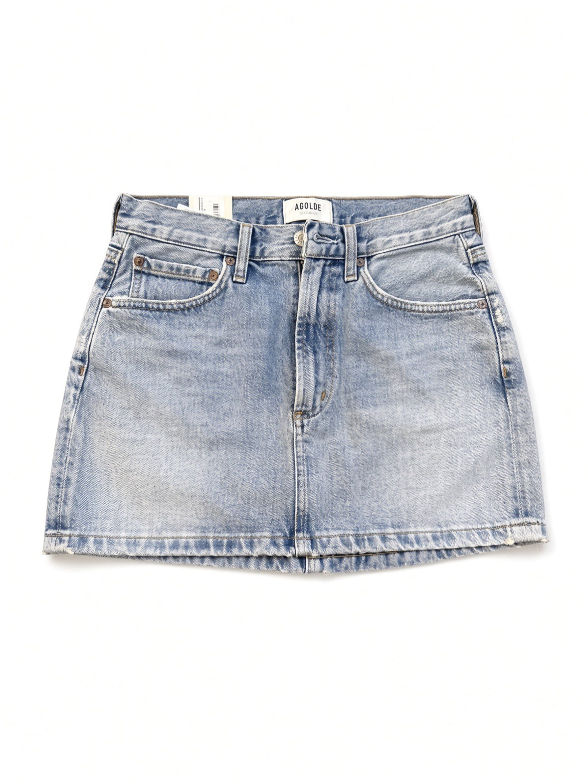 Agolde Light Blue Denim Mini Skirt NWT