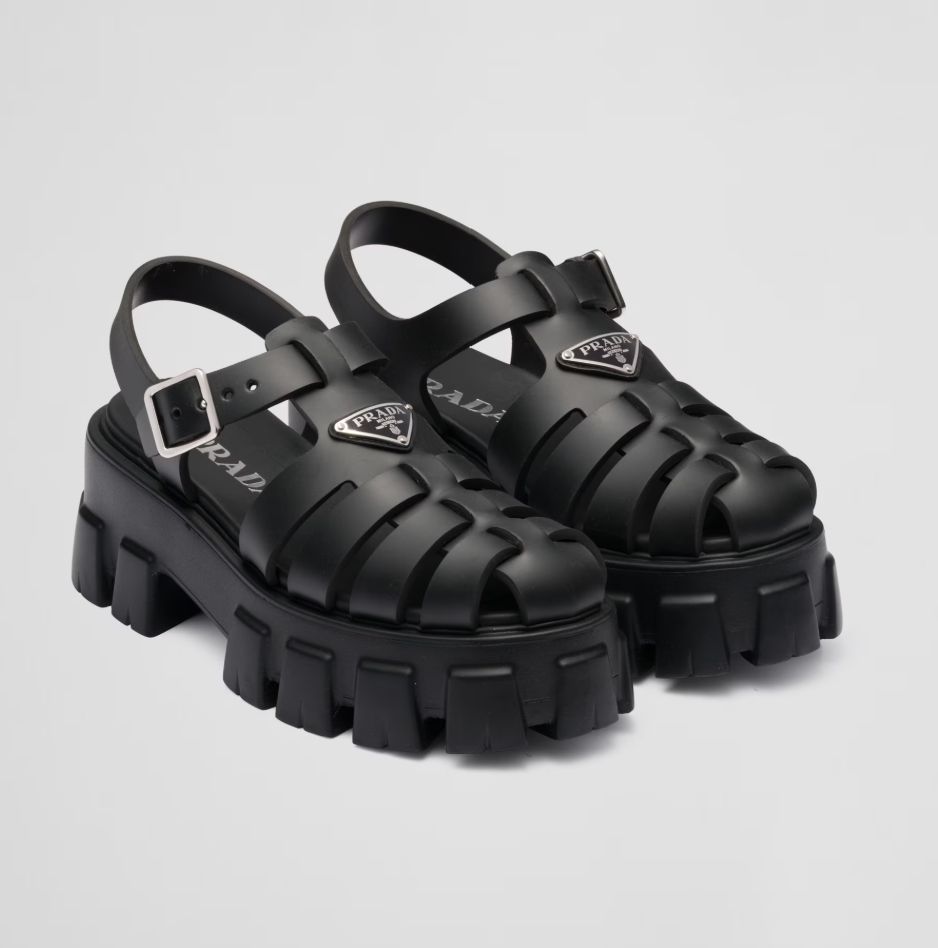 Prada Rubber Monolith sandals