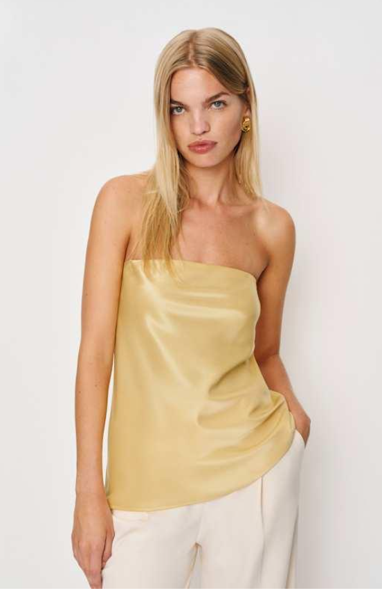 REFORMATION Sienna Satin Top