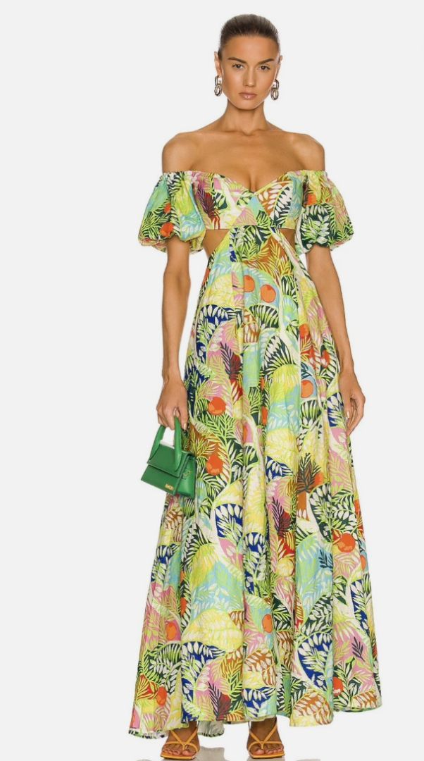 STAUD Coliseum Maxi Dress Floral Summer Dress