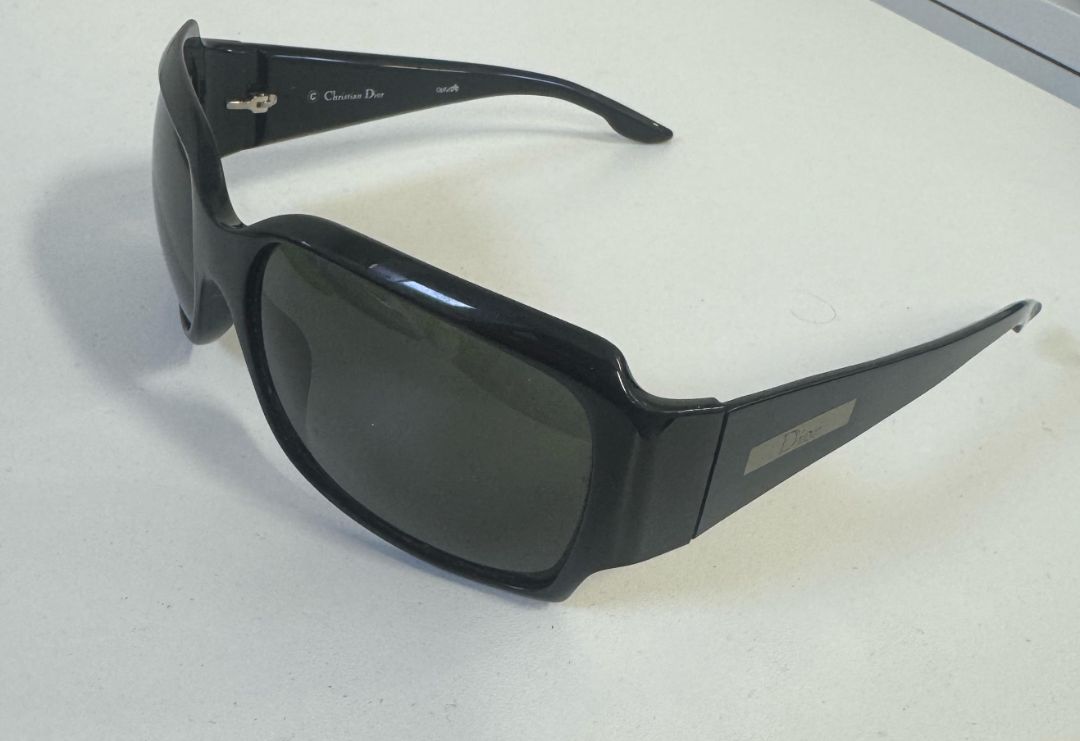 Dior Oversized Black acetate wrap around sunglasses