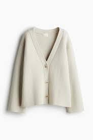 H&M cream wool blend cardigan NWT