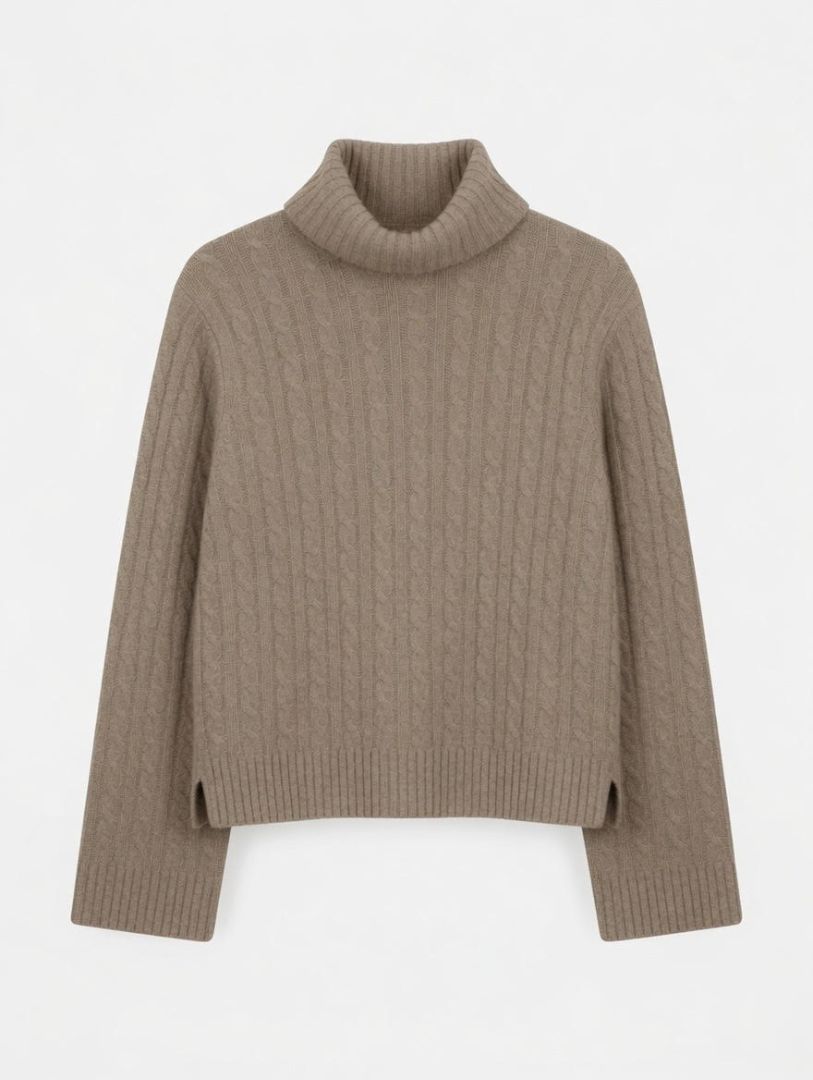 JENNI KAYNE wool cashmere blend oatmeal turtleneck