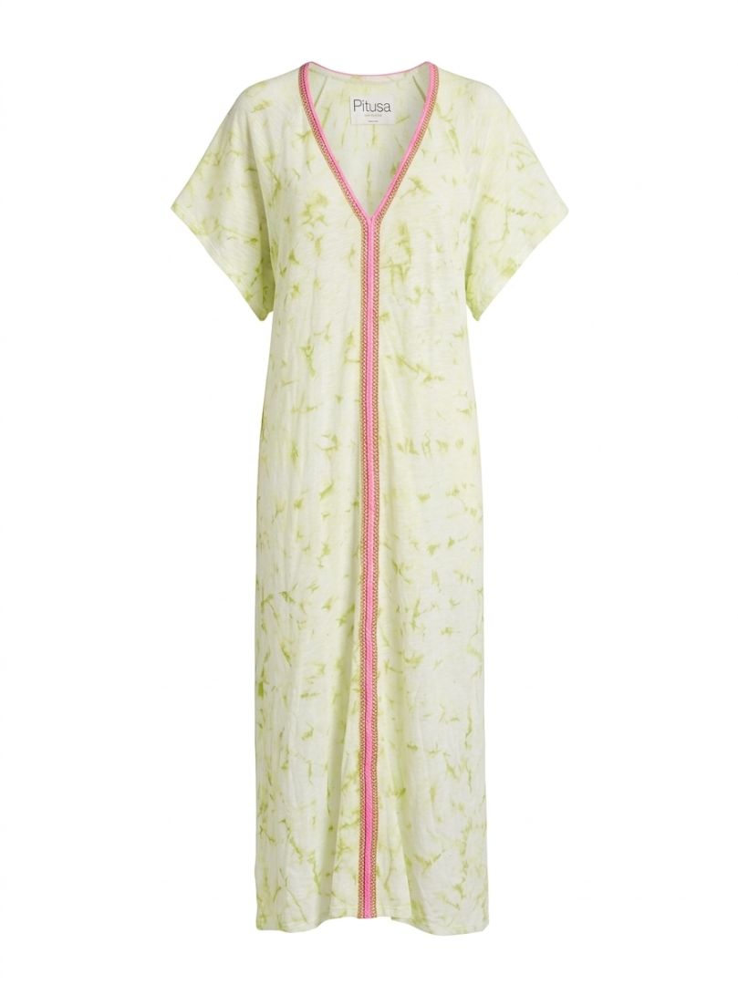 Pitusa Green tie dye maxi dress