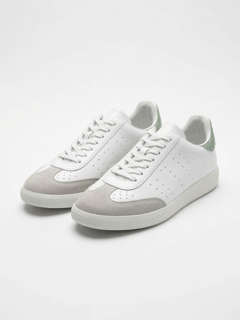 ISBAEL MARANT SNEAKERS IN WHITEWITH TEAL BACK