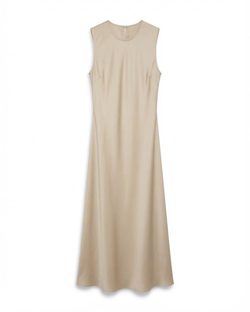 RED VALENTINO cream sleeveless maxi dress