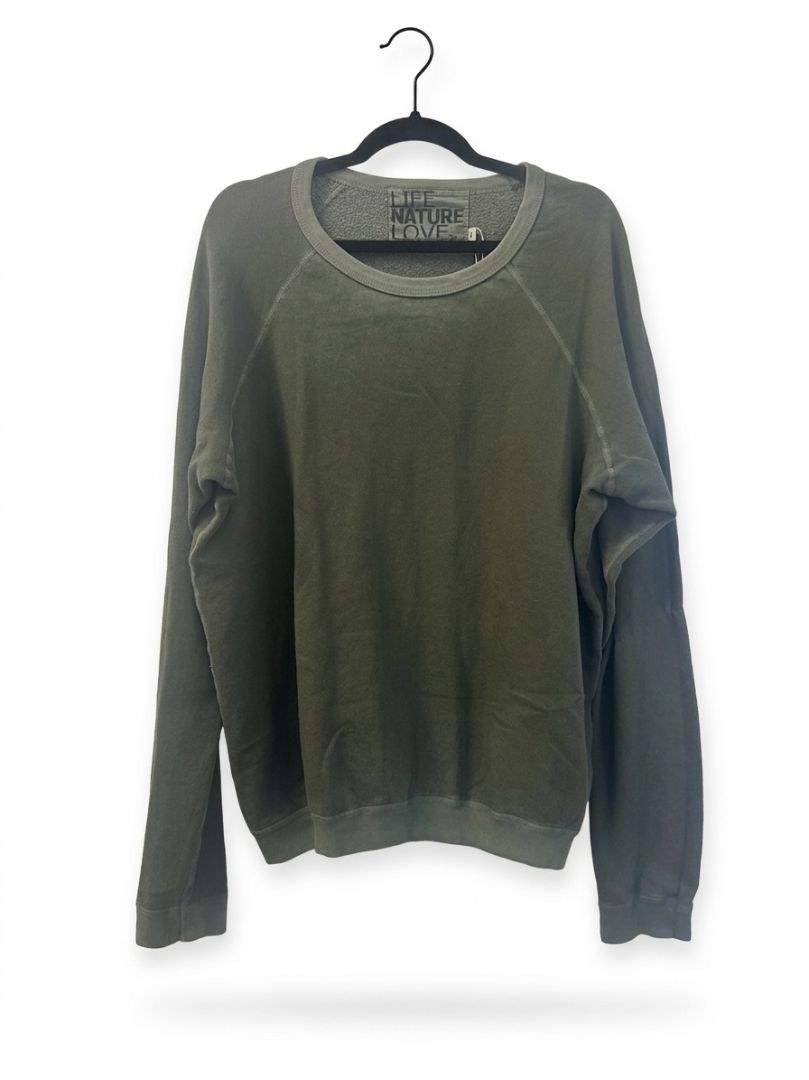 FREECITY muted green long sleeve crew neck (men's)