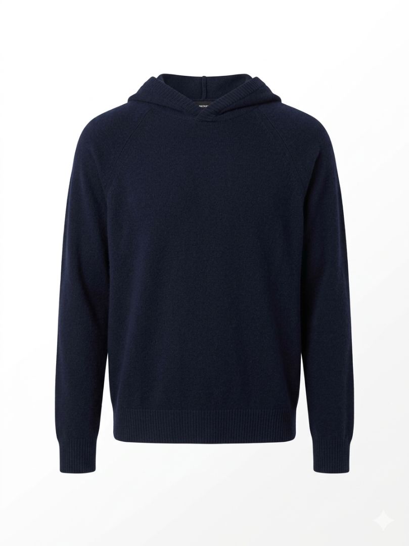 Vince Navy Hooded Cashmere Blend Sweater (men's)