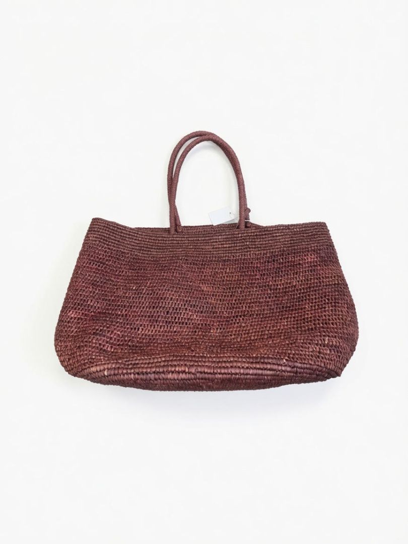 The Row Rust Color Woven Tote Bag