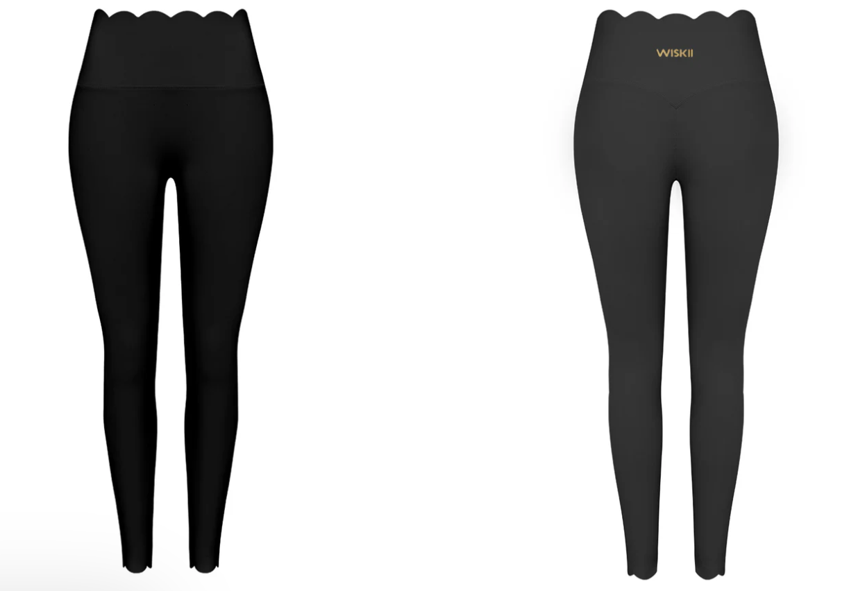 WISKII High-Waist Scallop Scrunch Legging
