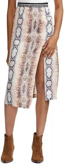 MAJE snake skin midi skirt