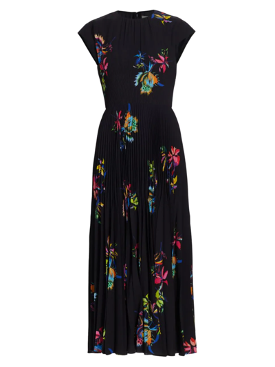 JASON WU COLLECTION pleated maxi dress with floral print