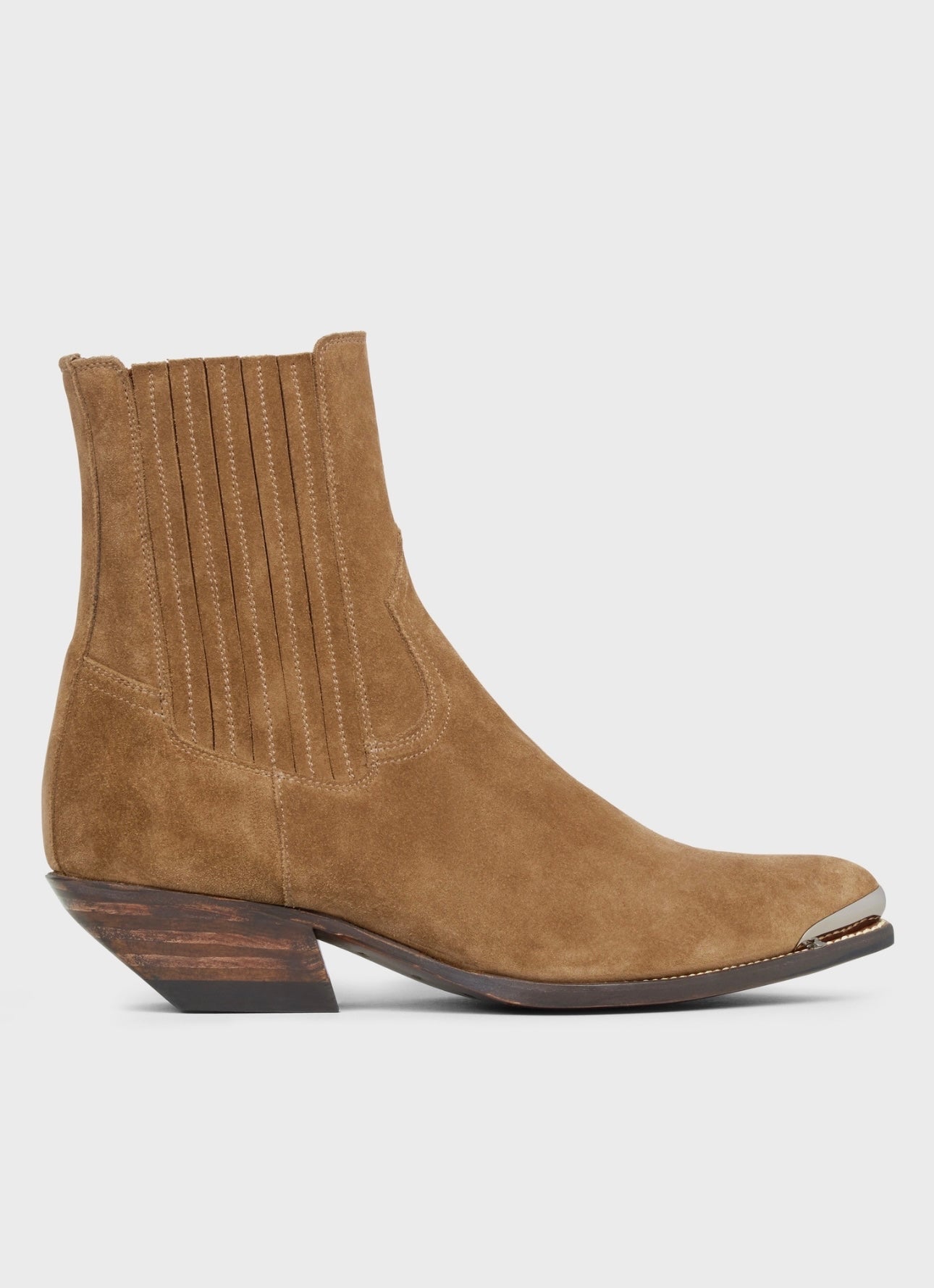 CELINE - CRUISER BOOTS CHELSEA BOOT WITH METAL TOE IN SUEDE CALFSKIN ...