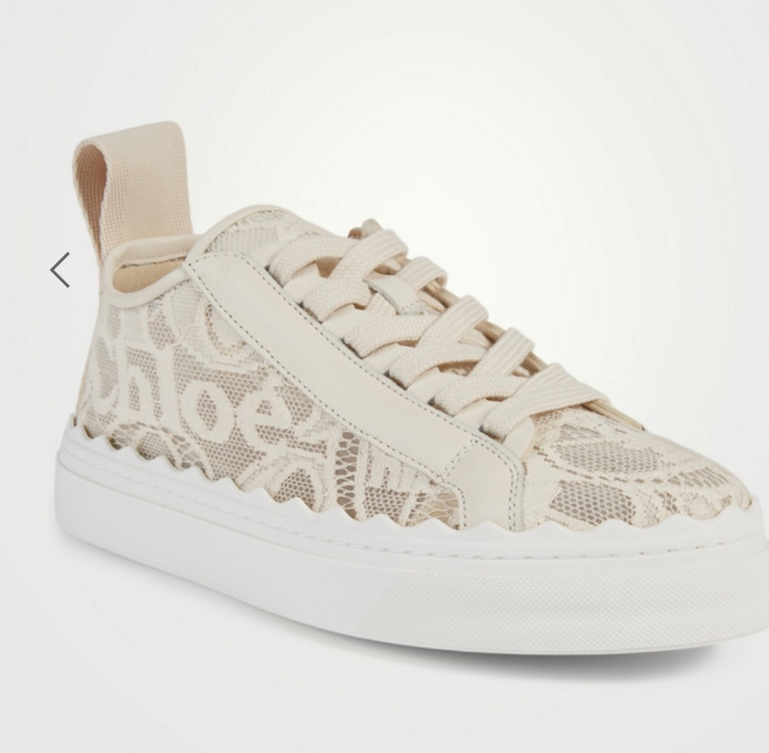 Chloe - Lauren Lace Logo Sneakers