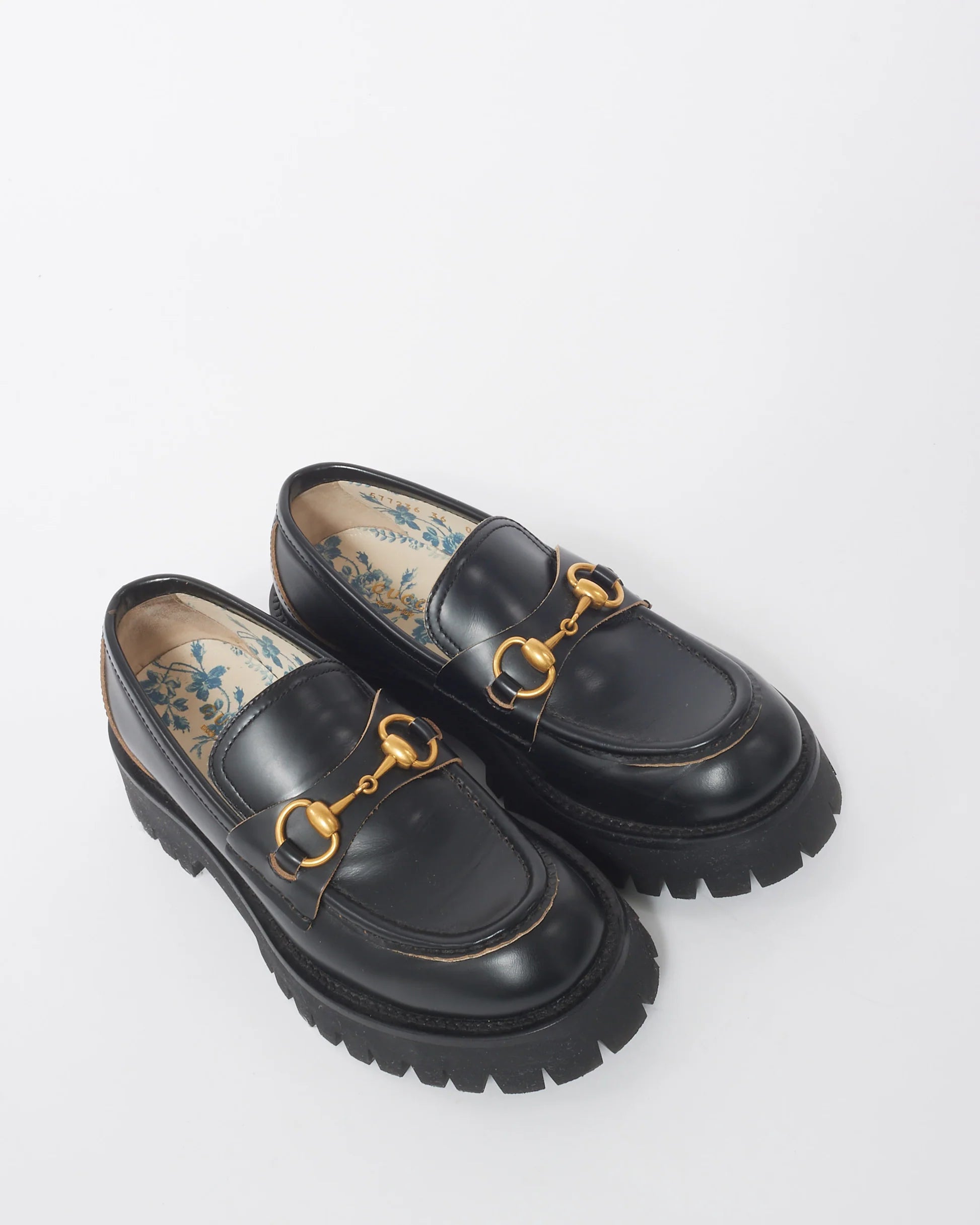 Gucci Horsebit-Detail Leather Loafers in Black
