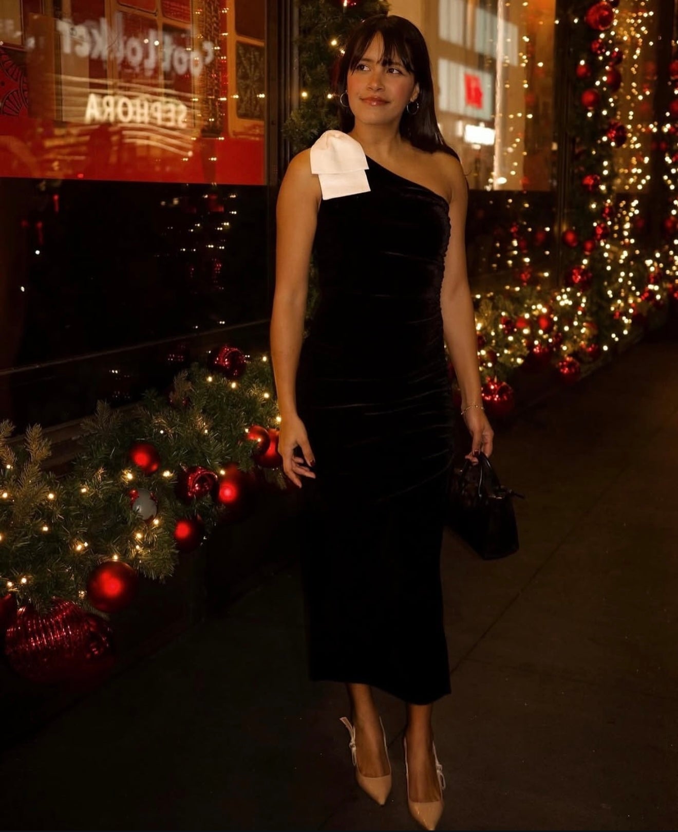 SAYLOR - ONE SHOULDER MIDI DRESS