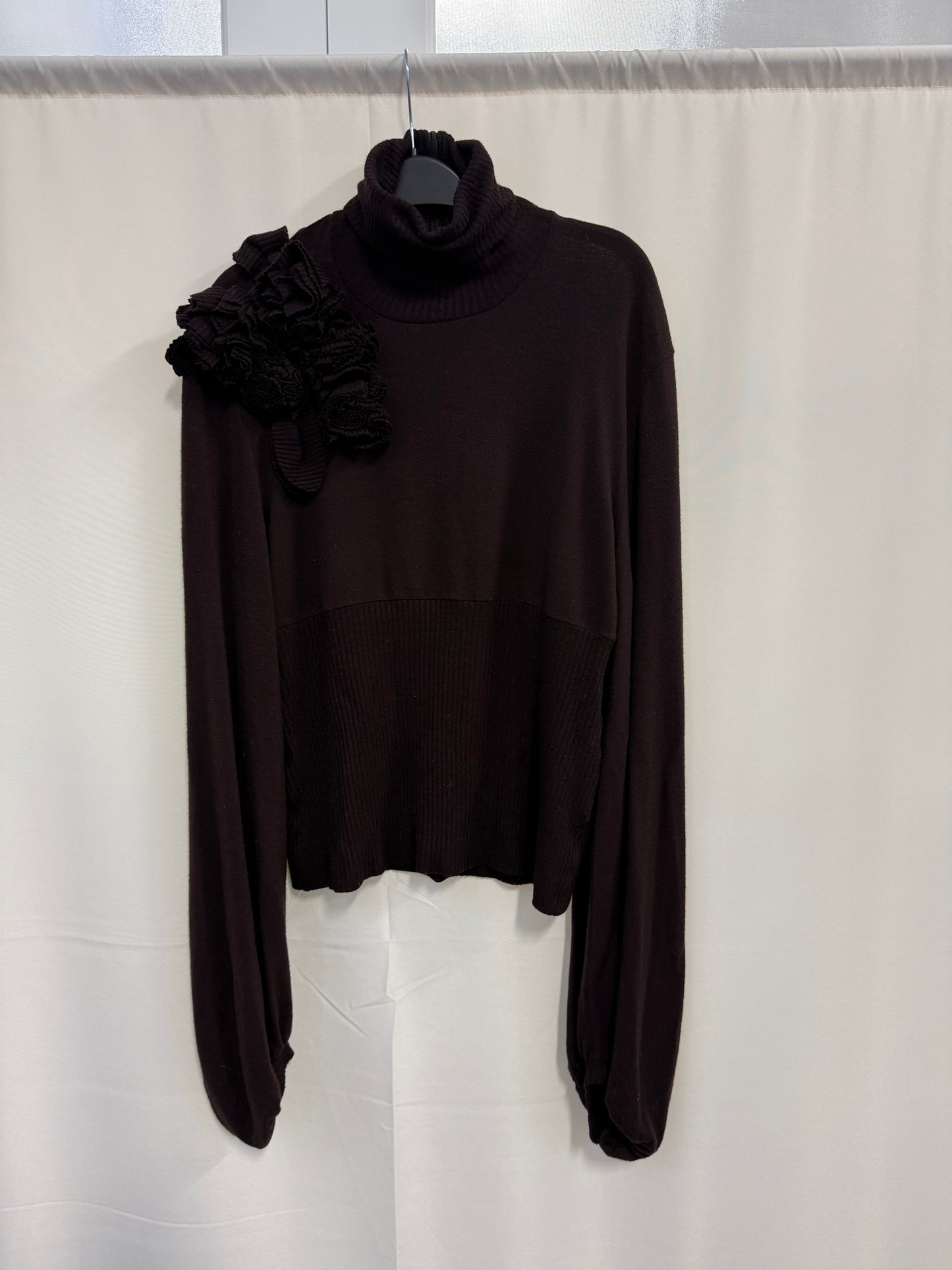 Isabel De Pedro - Chocolate Brown Flower Detail Sweater