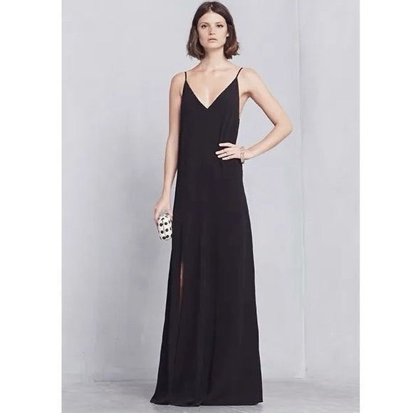 REFORMATION purple dress with slit
