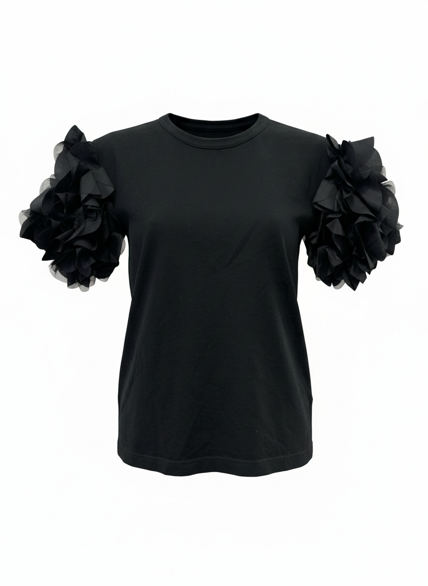 Comme Des Garcons Ruffle Sleeve Tshirt