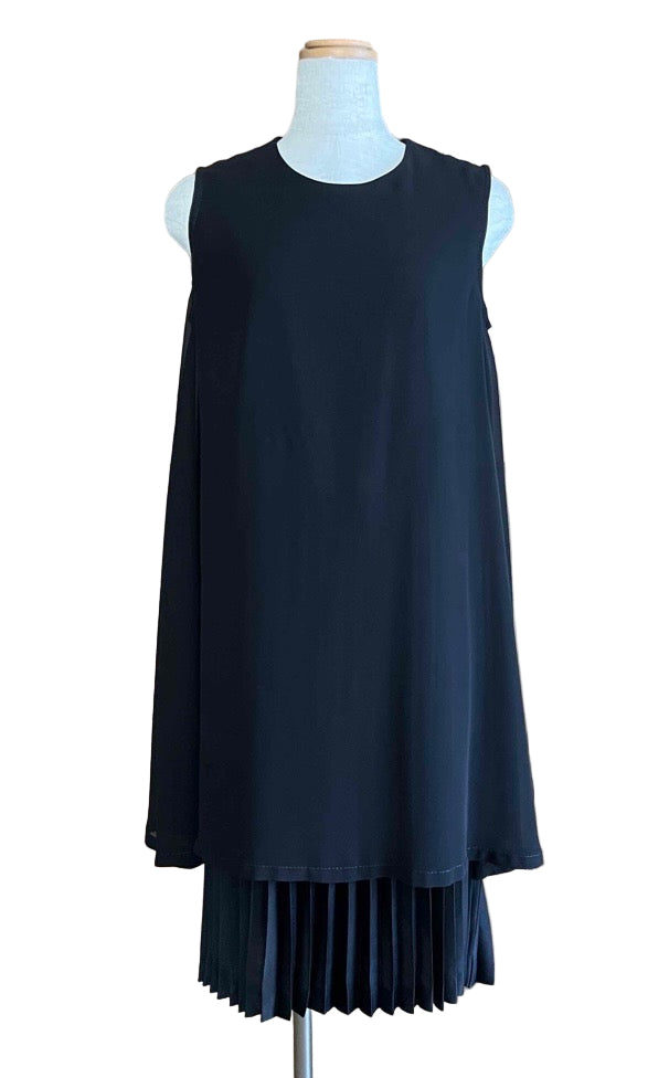 NOIR KEI NINOMIYA black dress with pleats