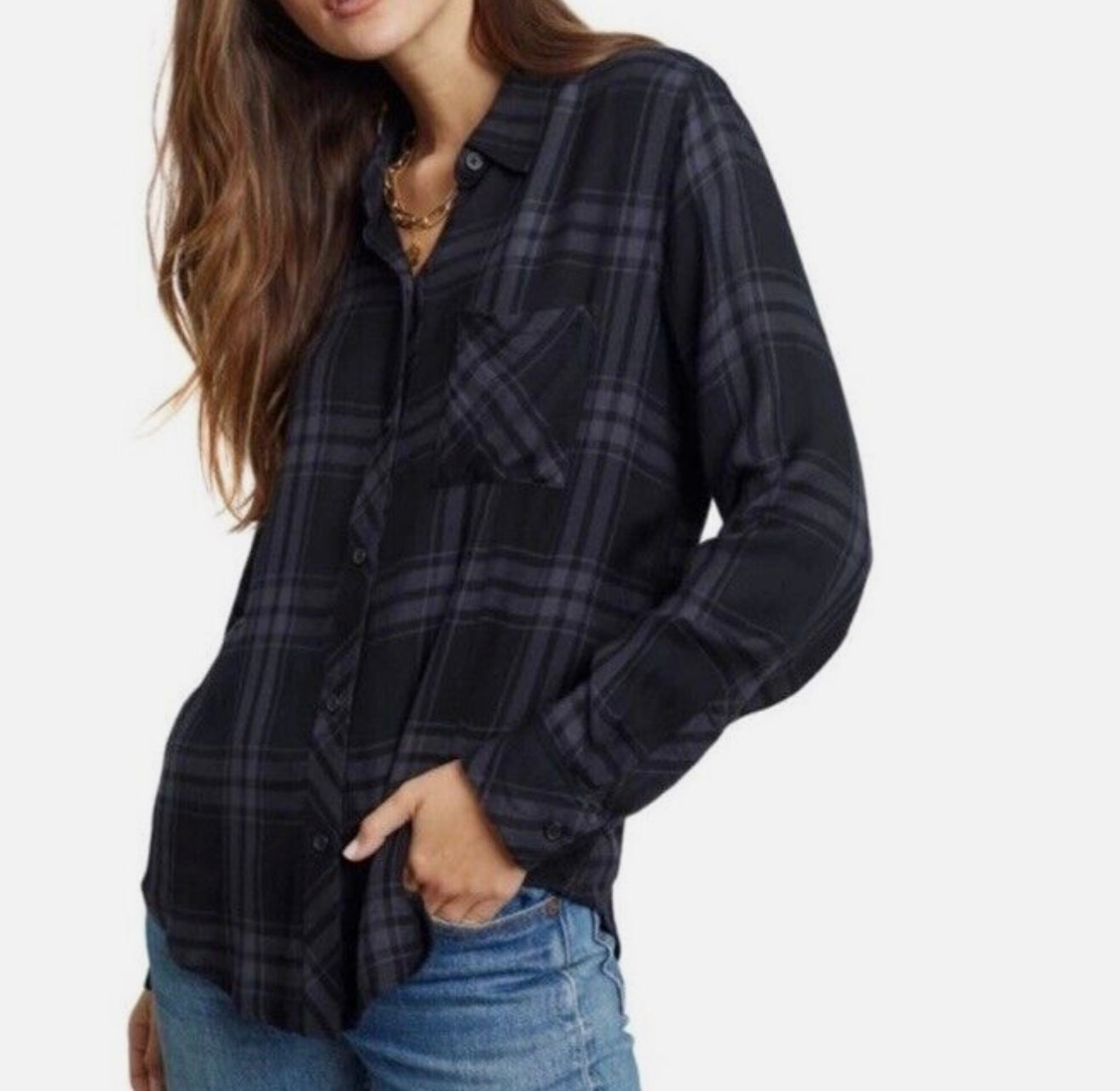 RAILS BLACK PLAID SHIRT
