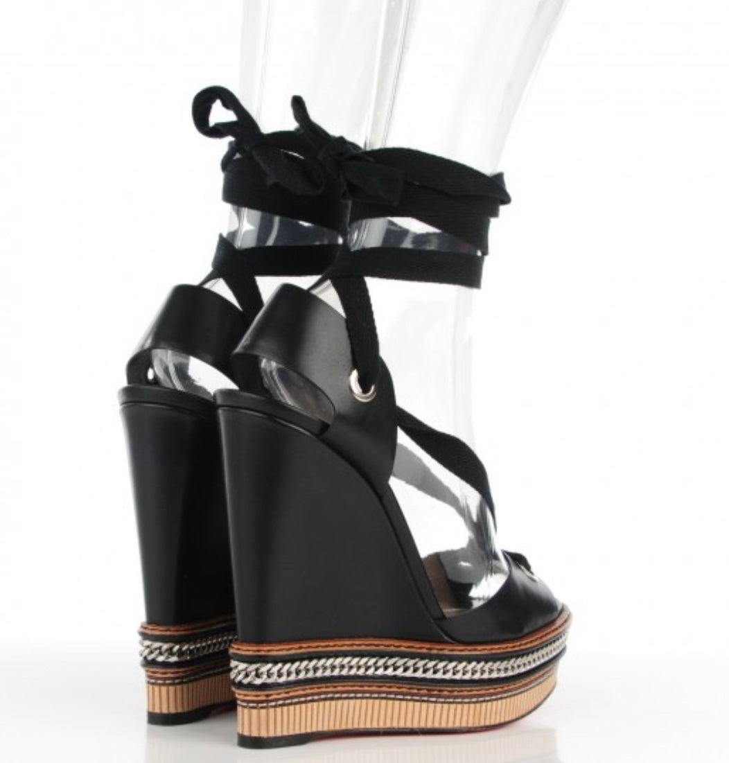 CHRISTIAN LOUBOUTIN
Shiny Calfskin Tribuli 140 Wedge