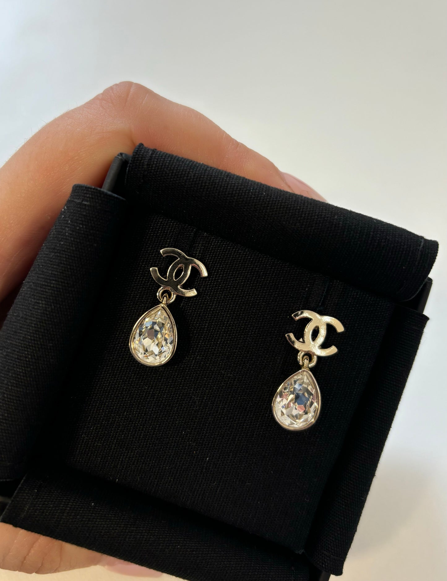 CHANEL cc stone earrings